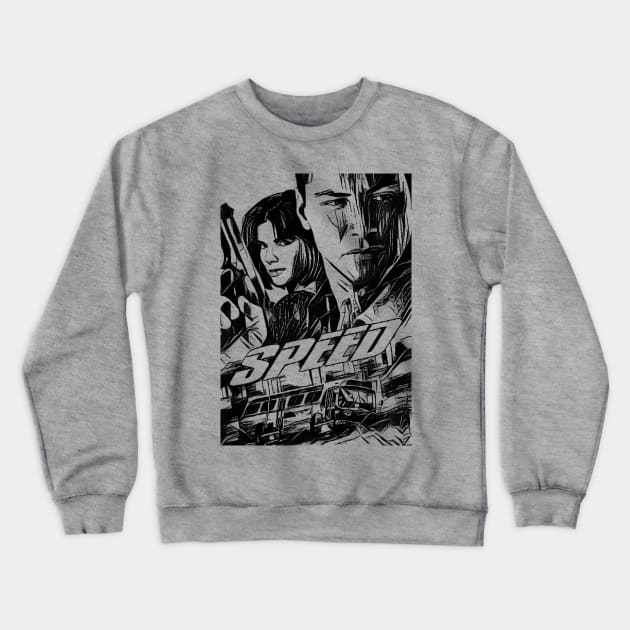 speed movie Crewneck Sweatshirt by RetroScribbles